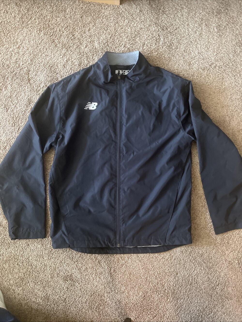 New Balance Weatherproof Mens Jacket Sz M Black Full Zip Golf